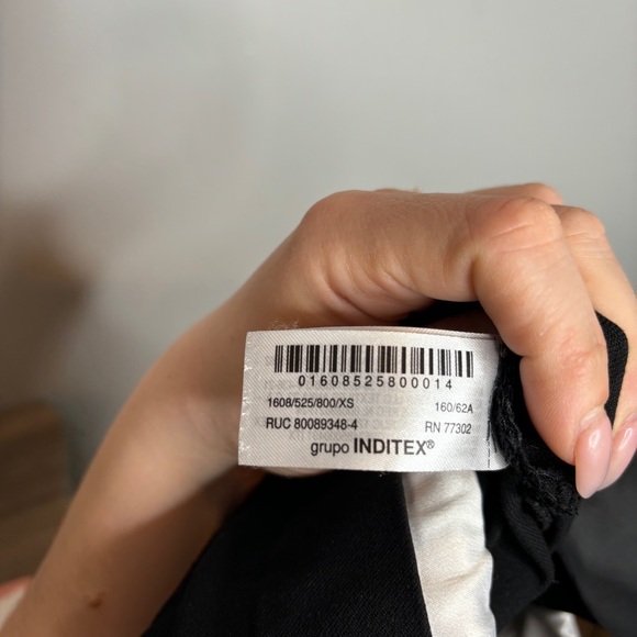 Zara Double Waist Wide Leg Pants Size XS Black - Picture 9 of 10